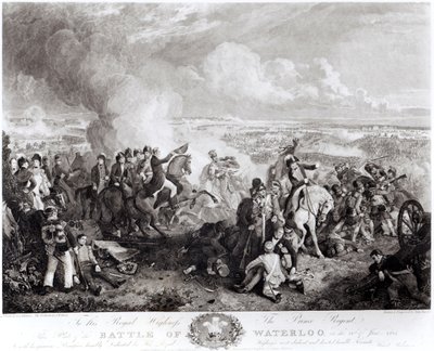 The Battle of Waterloo, 18th June 1815, Engraved by John Burnet (1784-1868), 1819 by John Augustus Atkinson